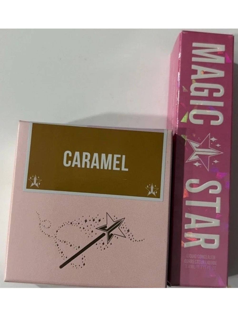 Jeffree Star Magic Star Caramel Setting Powder + C16 Liquid Concealer Set NEW